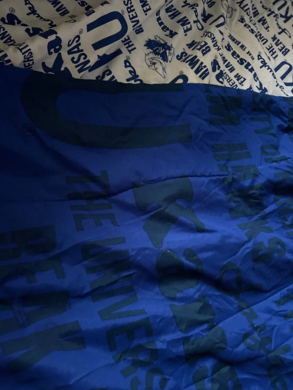 The University Of Kansas Jayhawks Logo Polyester Blanket By Northwest 84